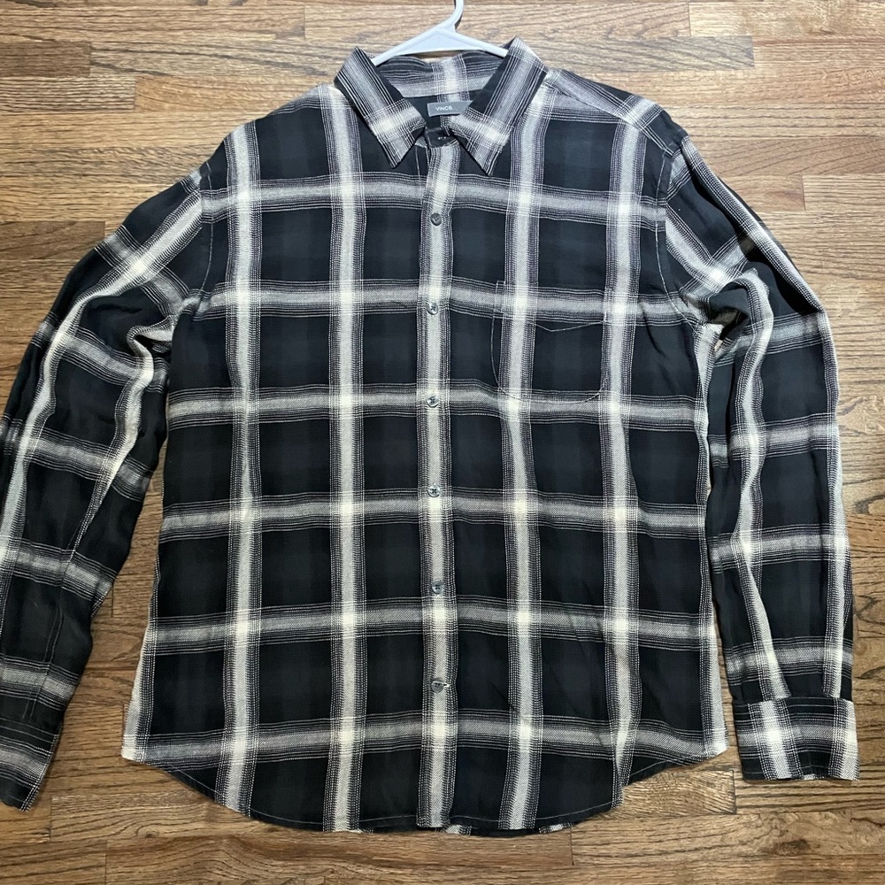 Vince black and cream flannel